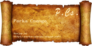 Perka Csenge névjegykártya
